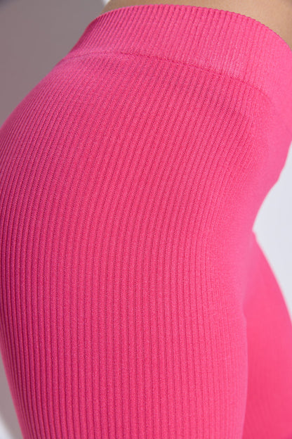 Nahtlose Leggings aus Rippstrick