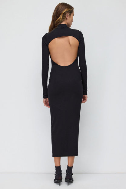 Midikleid mit rückenfreiem Design
