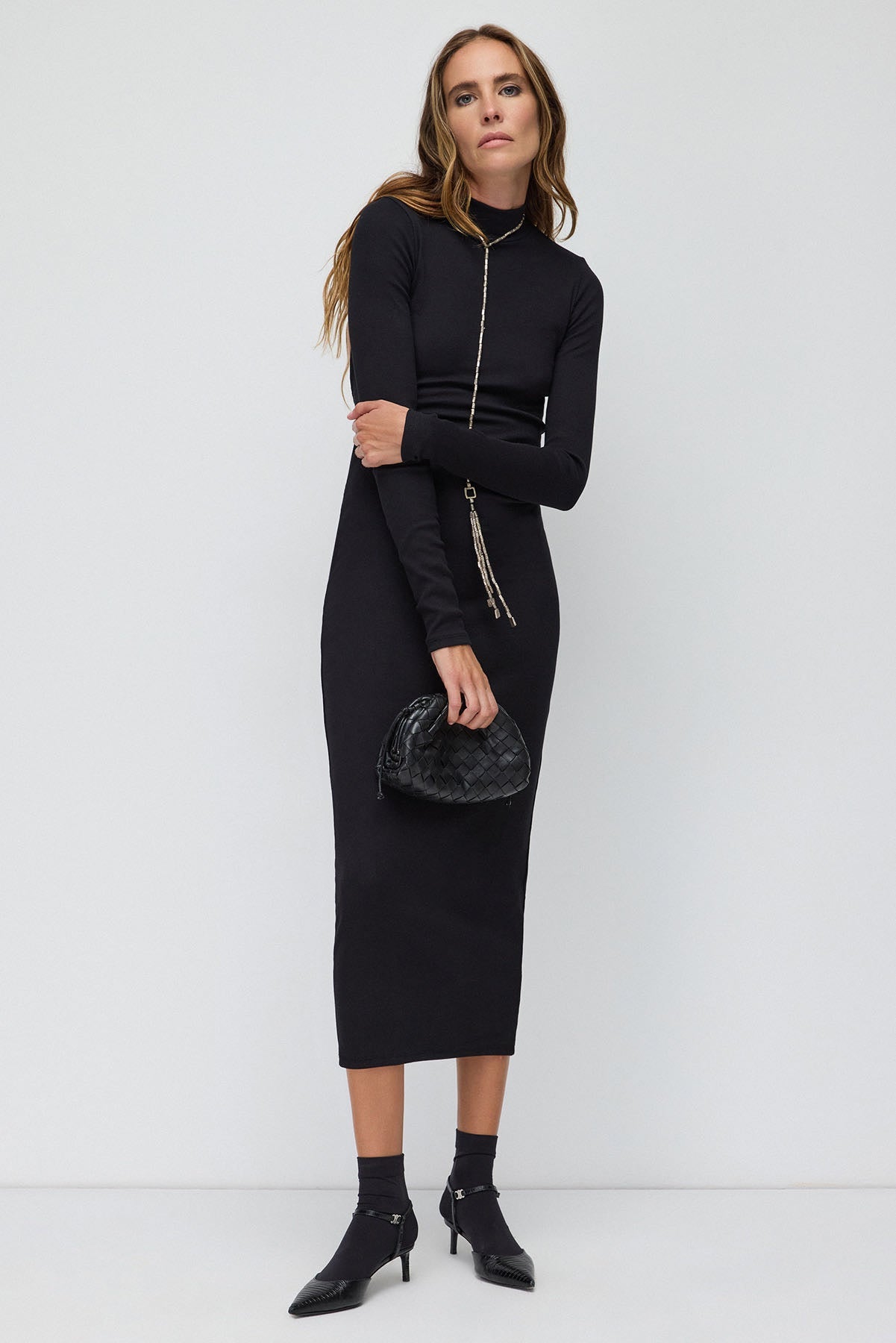 Midikleid mit rückenfreiem Design