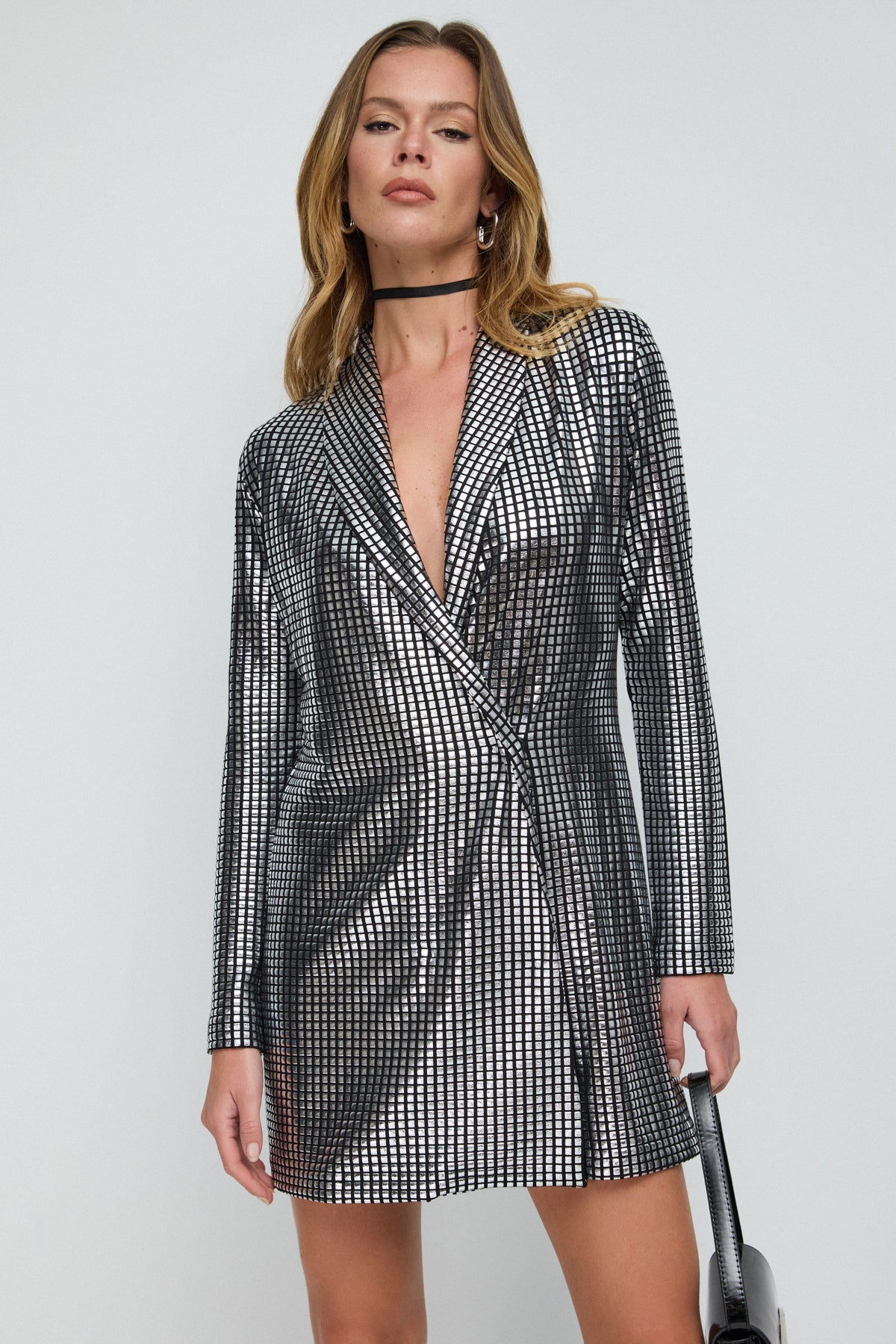 Jackenkleid mit Folienprint