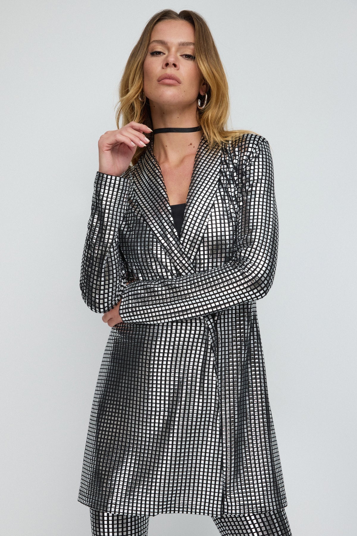 Jackenkleid mit Folienprint