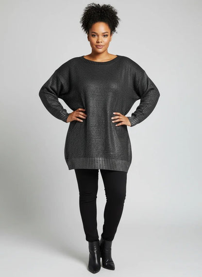 Pullover mit Folienprint