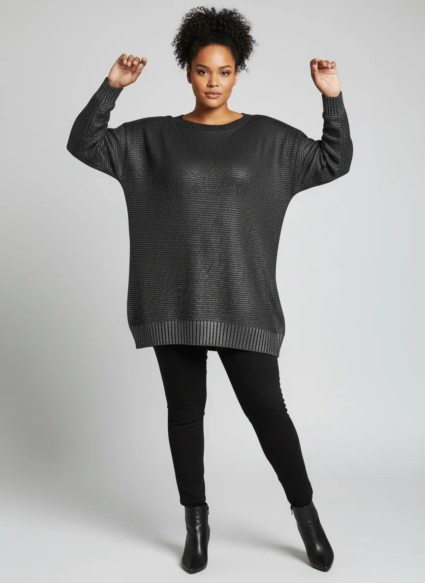 Pullover mit Folienprint