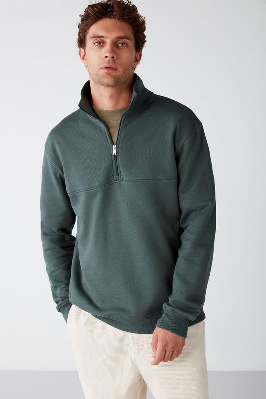 FRAME Herren Fleece Sweatshirt Halbzip