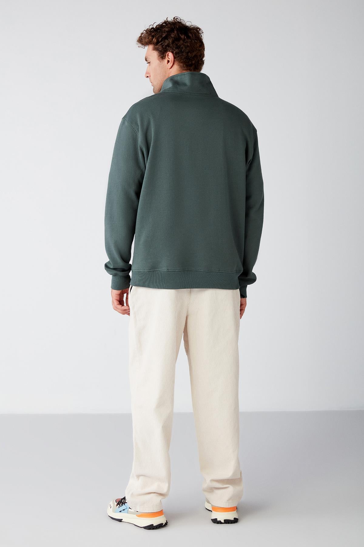FRAME Herren Fleece Sweatshirt Halbzip
