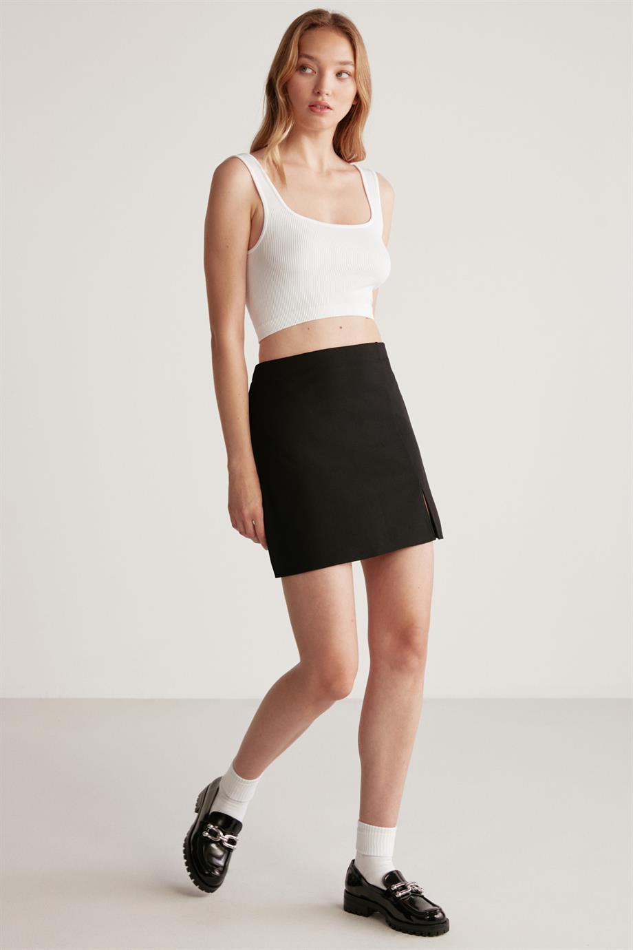 ETHIQUET FREIDA Strickrock Regular Schwarz