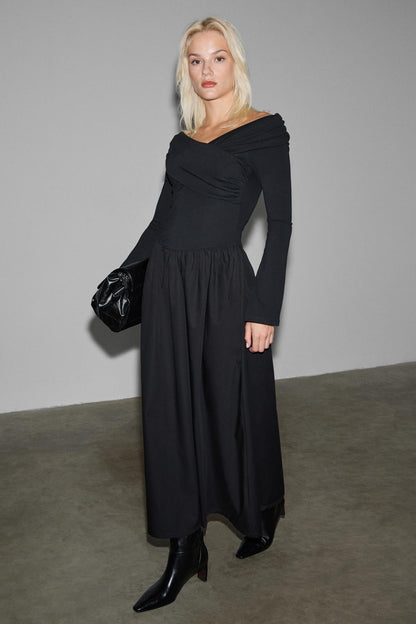 FRUENDO Damen Asymmetrisches Kleid