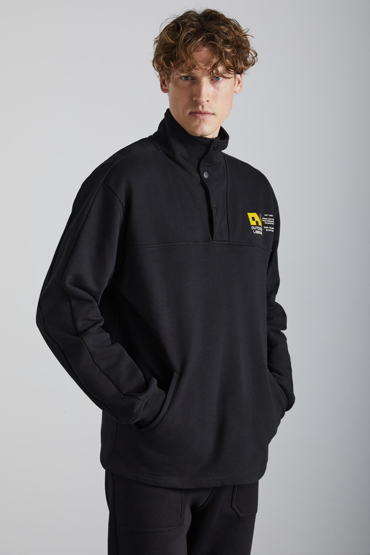 GRIMELANGE GALICIA Herren Sweatshirt Schwarz