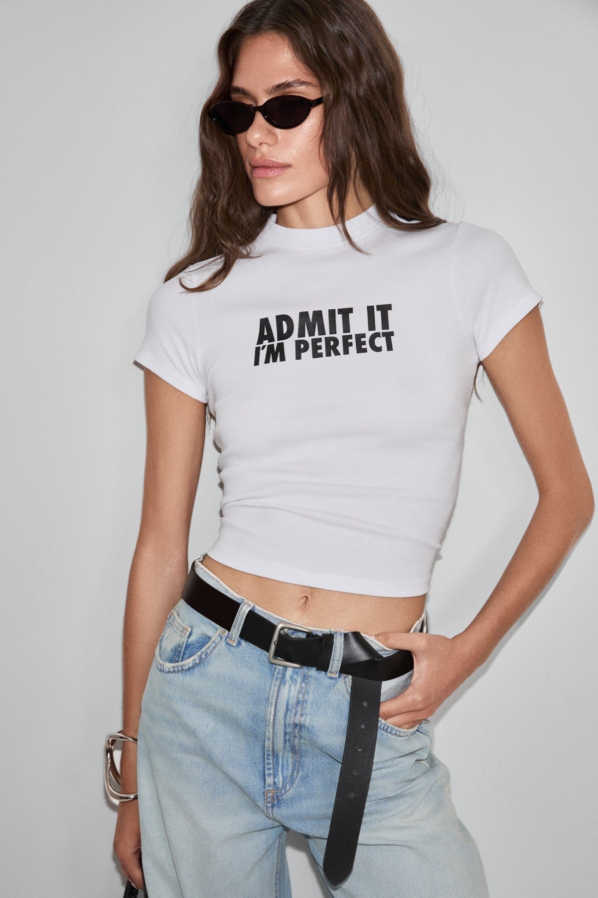 ETHIQUET GALLURA Damen Print-T-Shirt Weiß