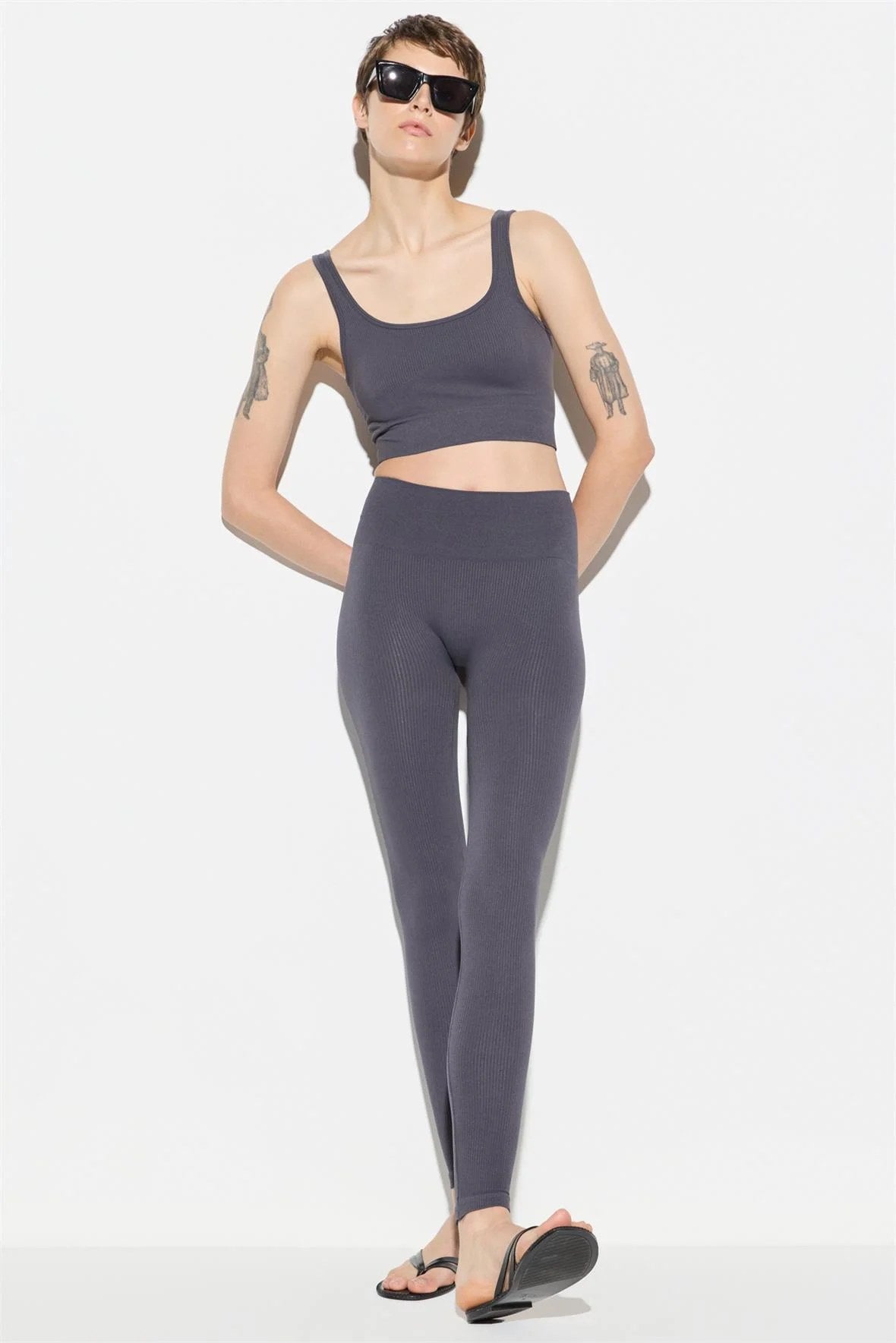 Sportleggings mit hohem Bund