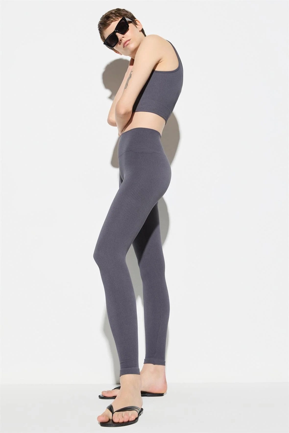 Sportleggings mit hohem Bund