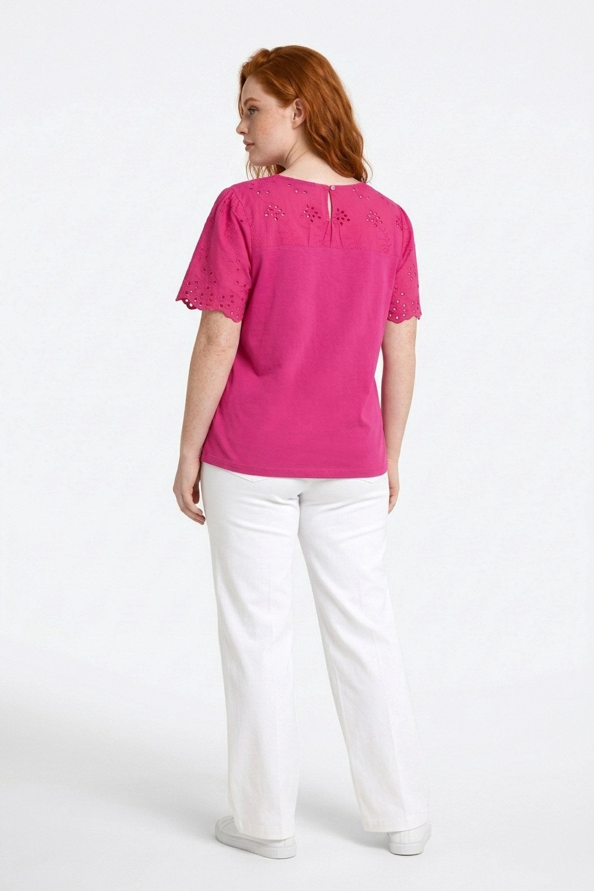 Verzierte Rundhalsbluse