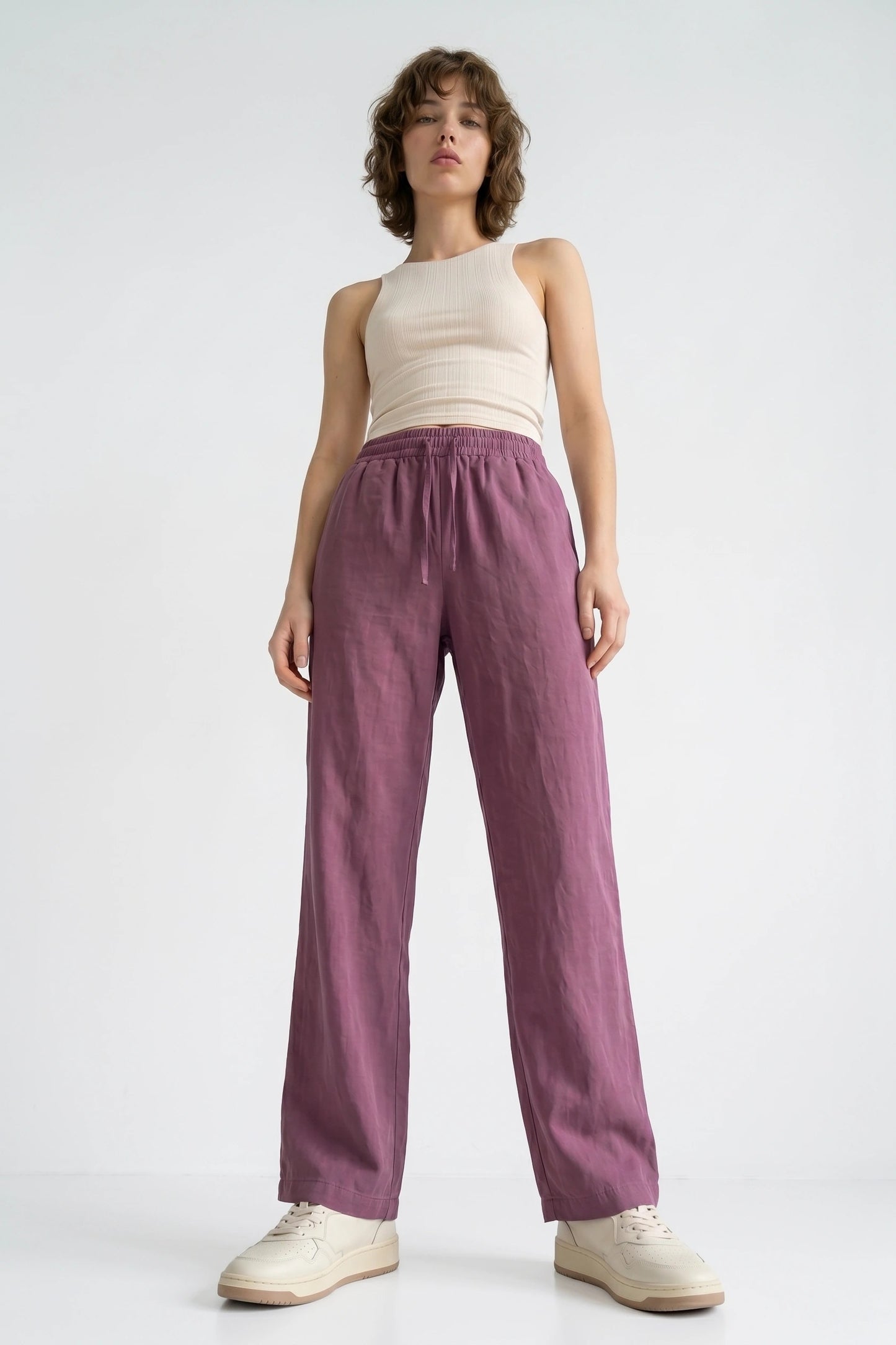 Weite Hosen mit weitem Bein