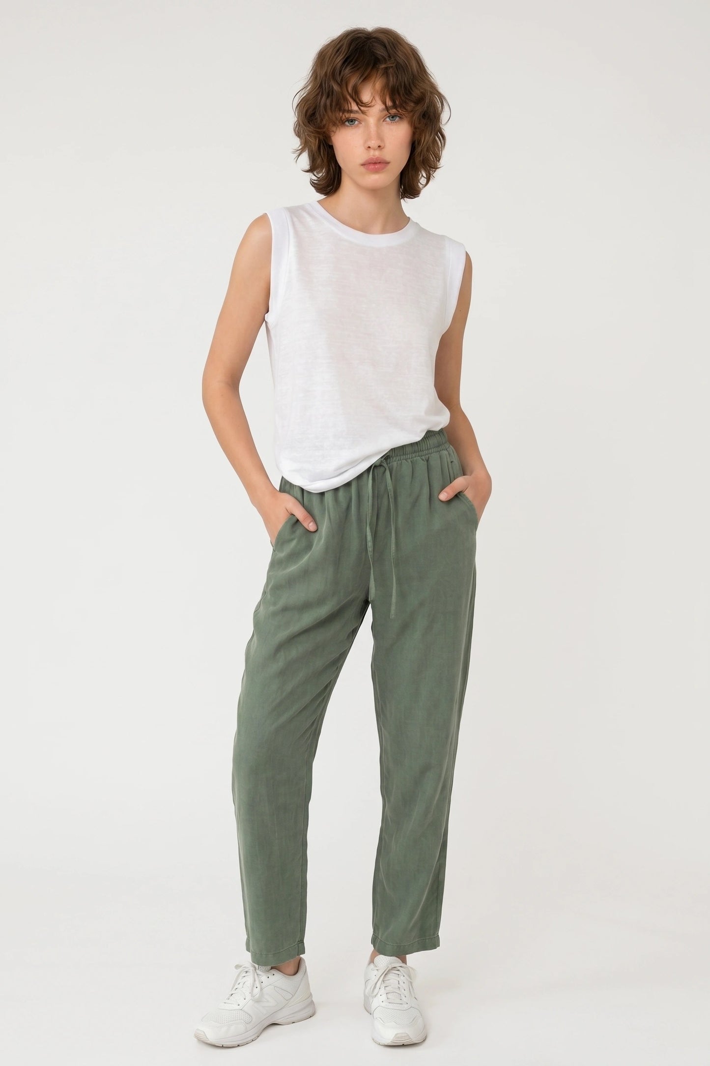 Weite Hosen mit weitem Bein