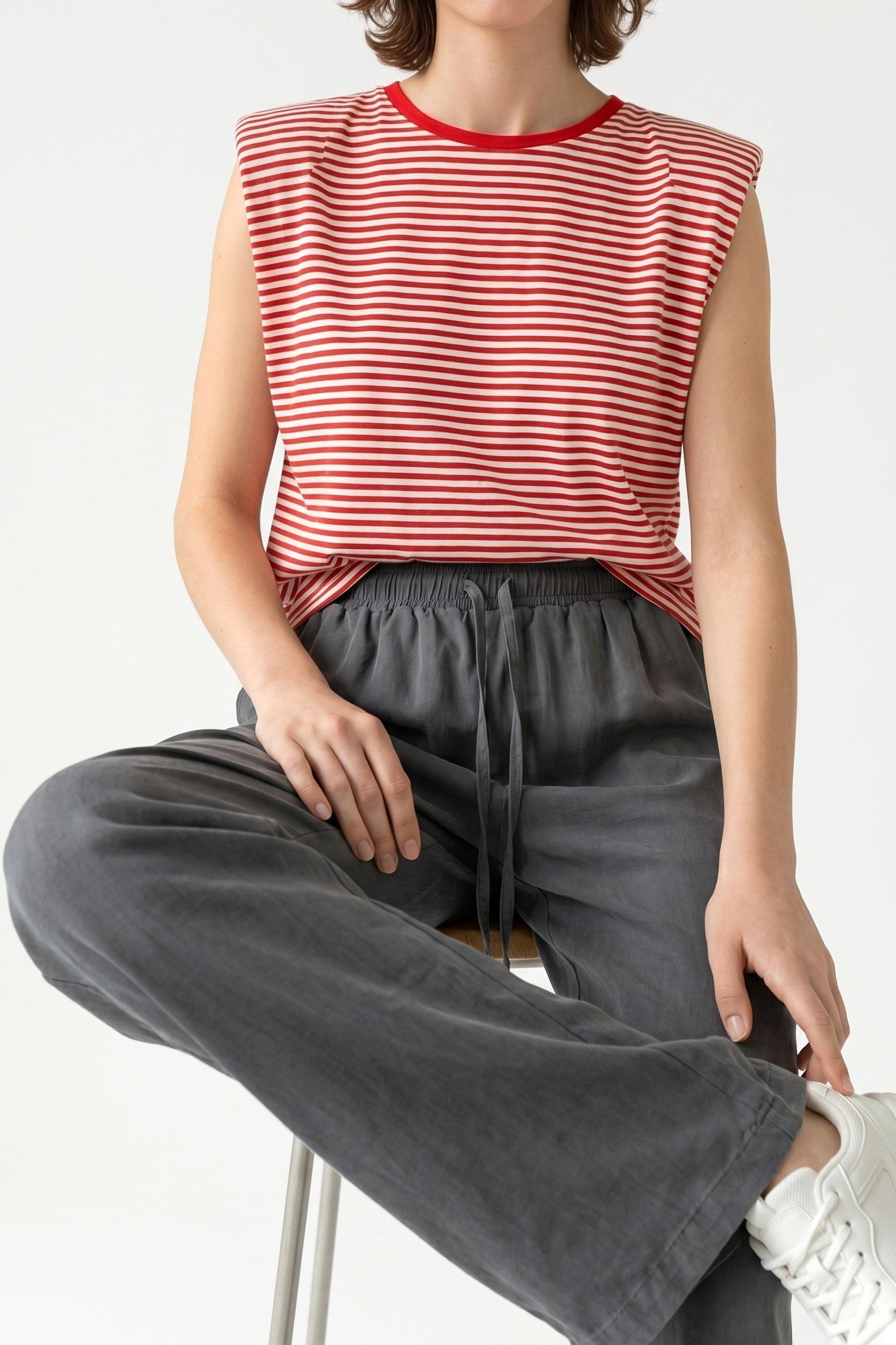 Weite Hosen mit weitem Bein