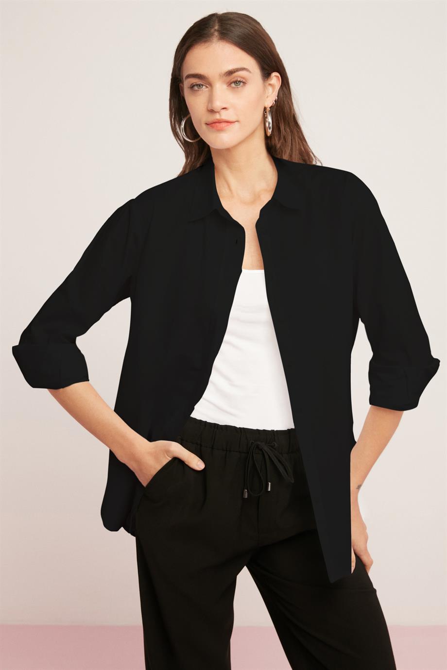 GEORGIA Damen Oversize Baumwollbluse