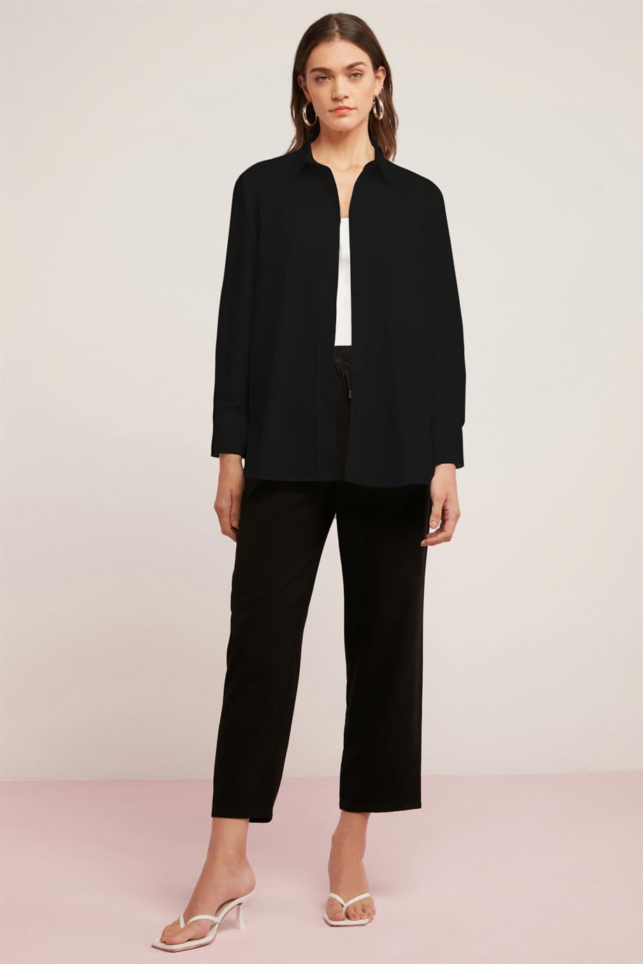 GEORGIA Damen Oversize Baumwollbluse