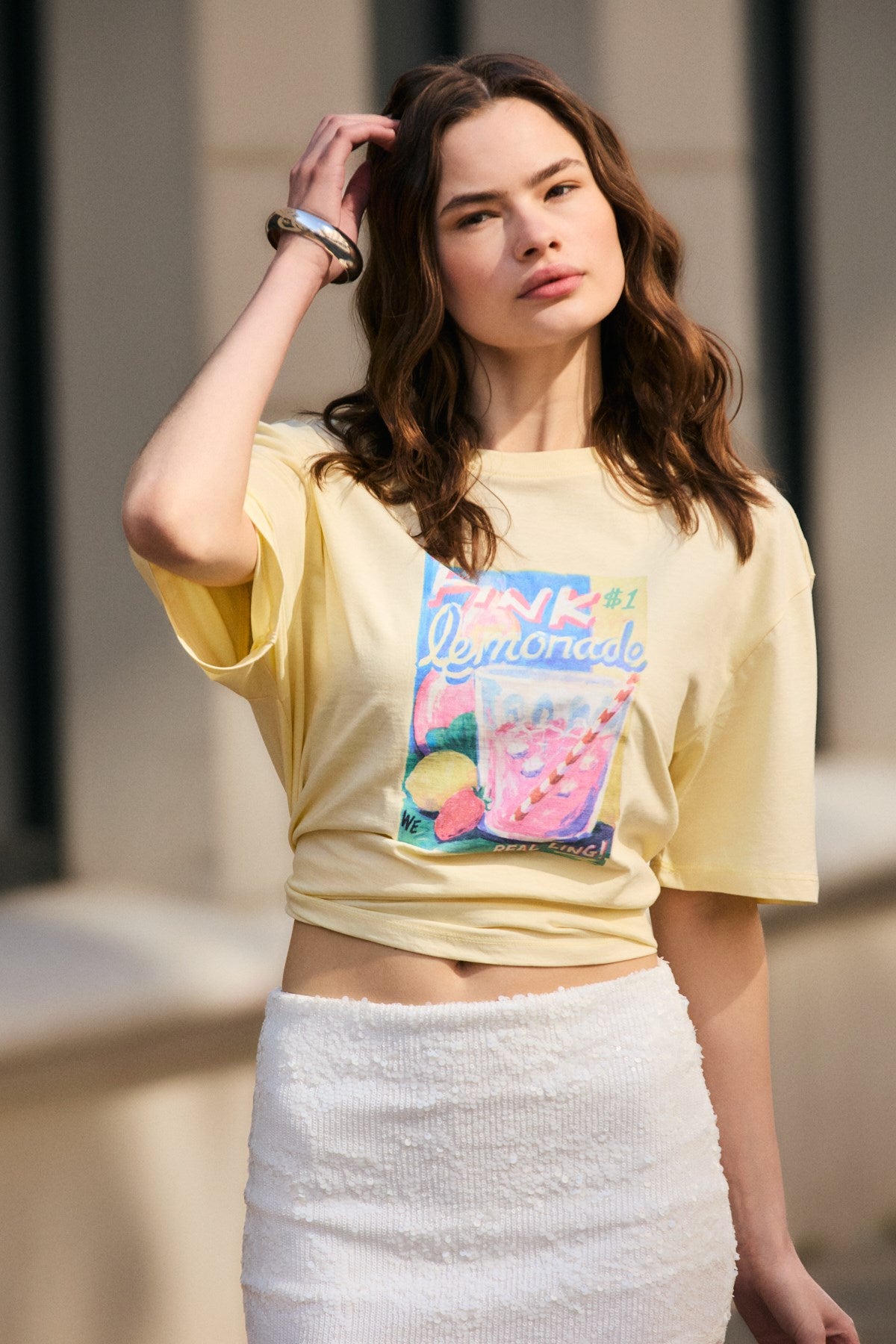 GRIMELANGE GIVERNY Damen Bio-Baumwoll-Shirt Gelb