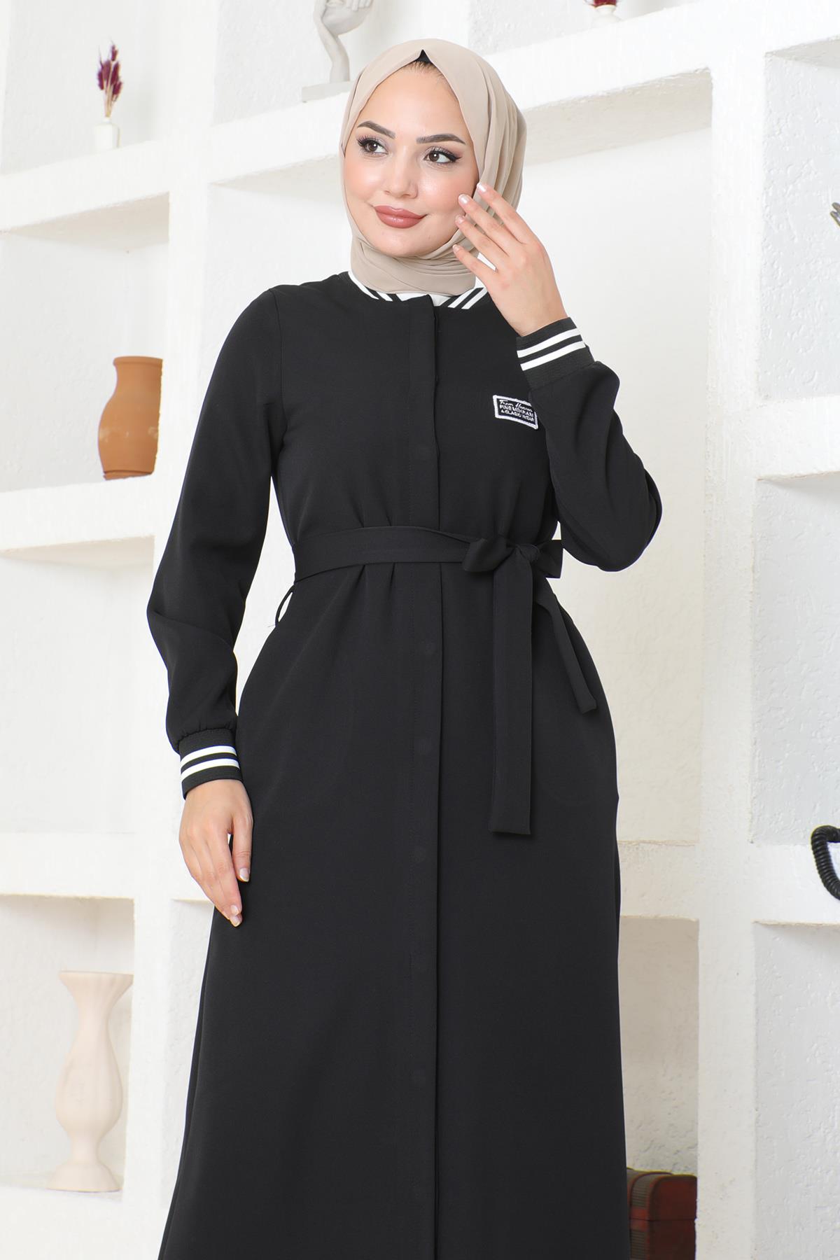Geknöpfter Ripp-Abaya