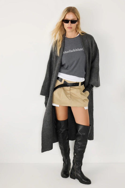 Lange Strickjacke im Glamour-Stil