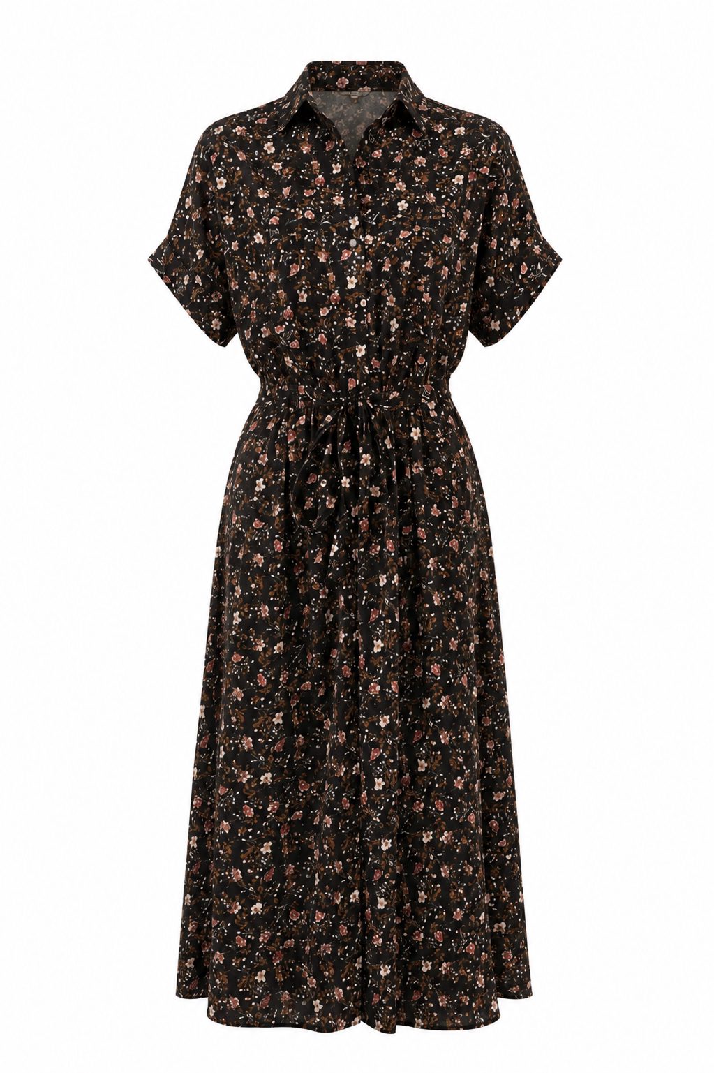 Blumen Kleid mit Taillengürtel