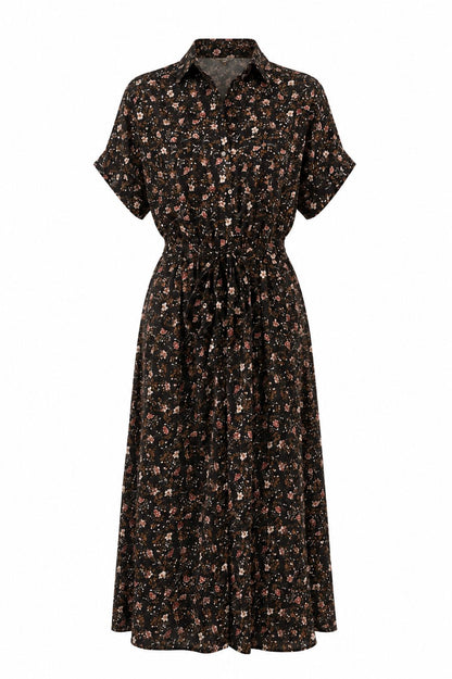 Blumen Kleid mit Taillengürtel