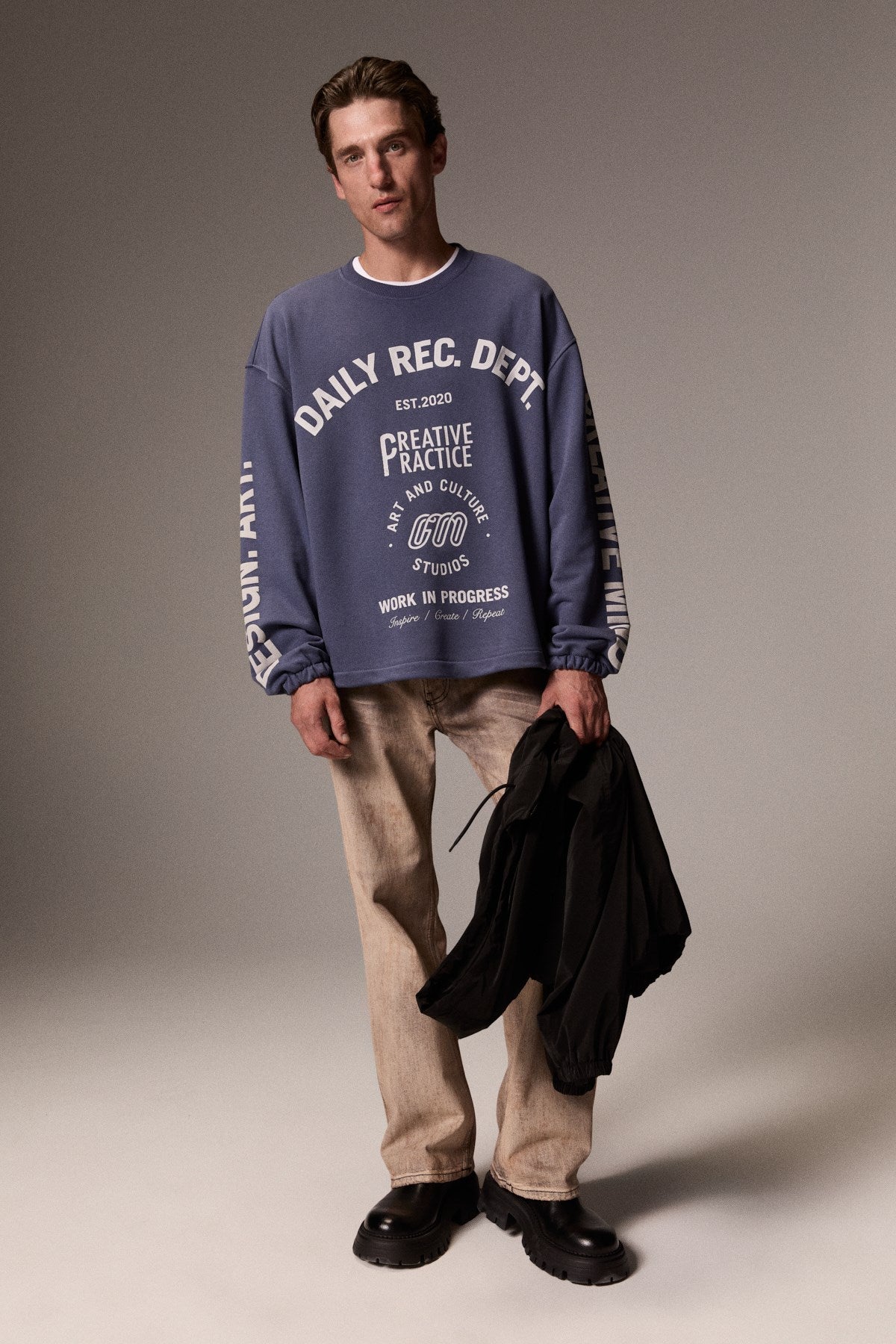 GRATEFUL Herren Bedrucktes Sweatshirt