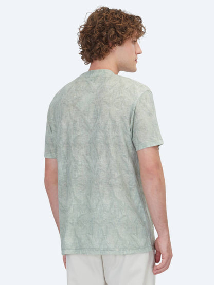 Grünes Bedrucktes Baumwoll-T-Shirt