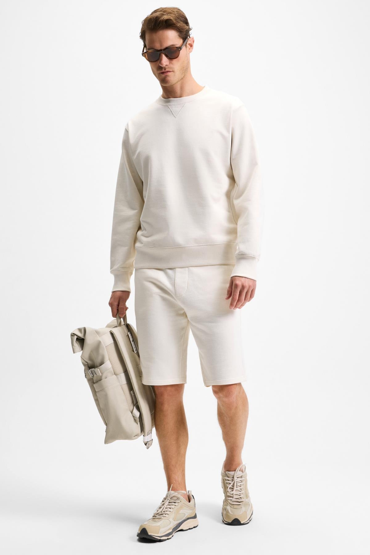 GREXON Herren Baumwoll Regular Fit Shorts