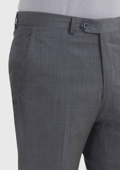 Graue Moderne Passform Wollhose
