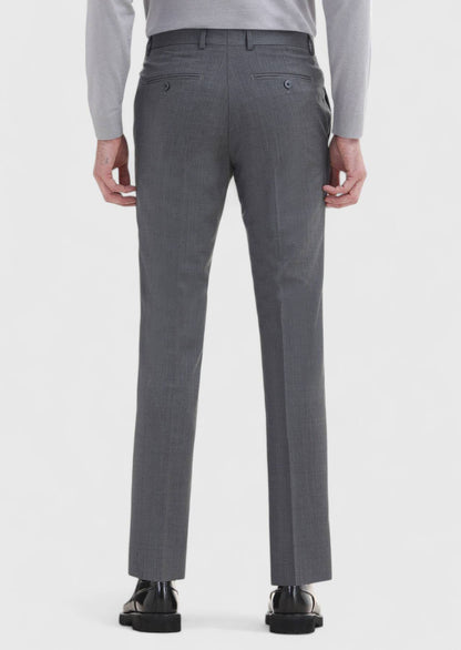 Graue Moderne Passform Wollhose