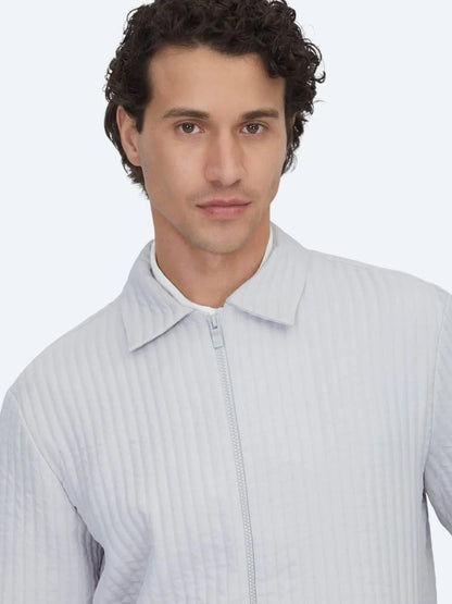 Grau Overshirt