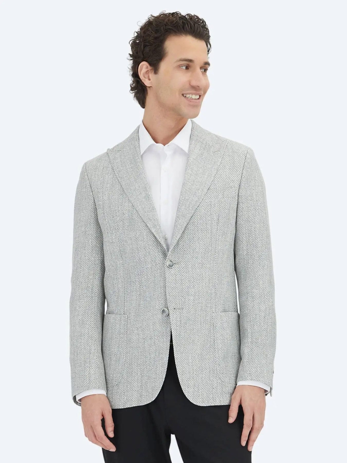 Grau gemusterte moderne Passform Jacke