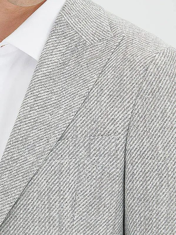 Grau gemusterte moderne Passform Jacke