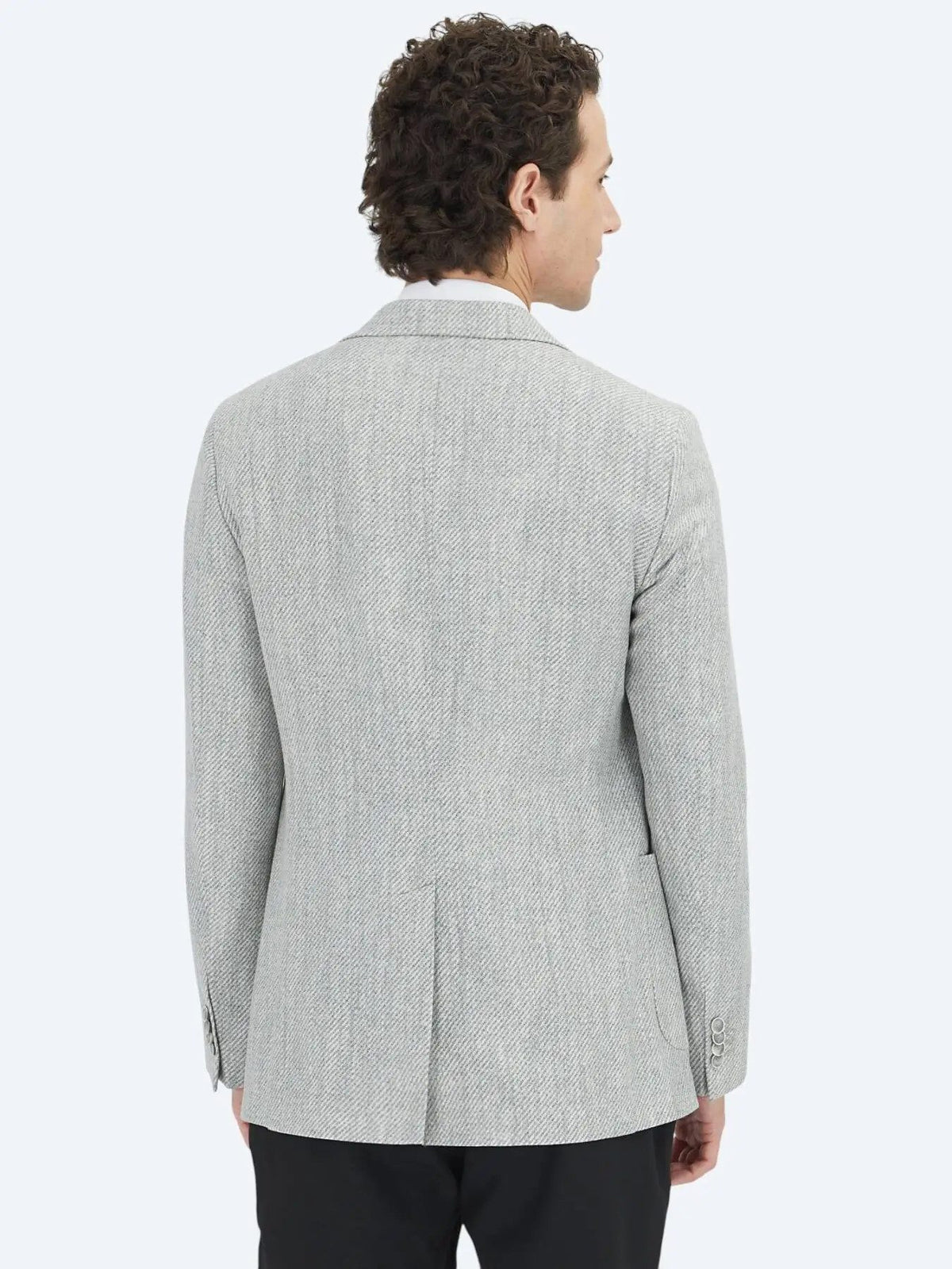 Grau gemusterte moderne Passform Jacke