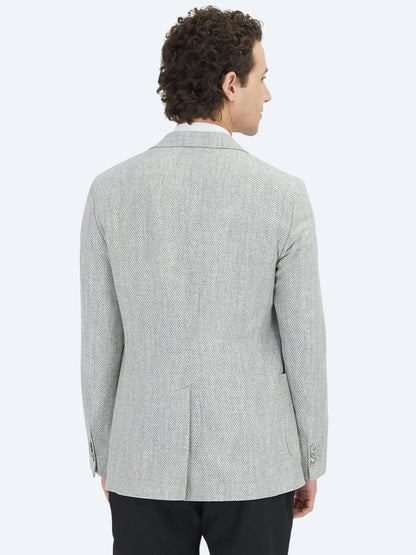 Grau gemusterte moderne Passform Jacke