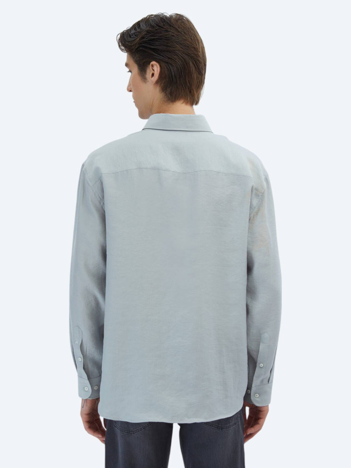 Graues Oversized Casual Webshirt