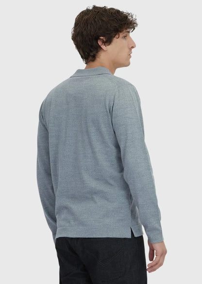 Graue Strickjacke mit Rollkragen aus Wollmischung
