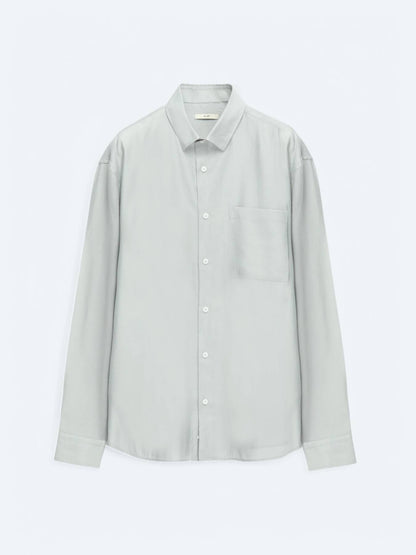 Einfaches Oversized Gewebtes Freizeithemd