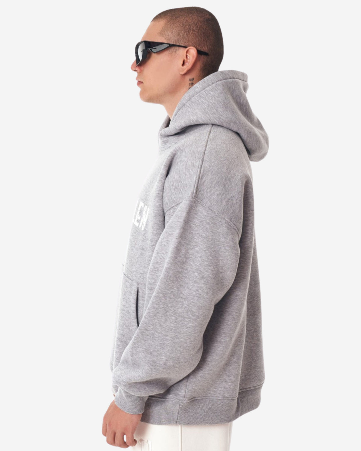 Designer Graues Kapuzen-Sweatshirt von Grieto Martin Valen - Groß