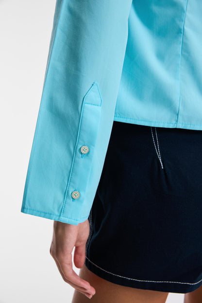 GRINNE Damen Schmale Lange Bluse