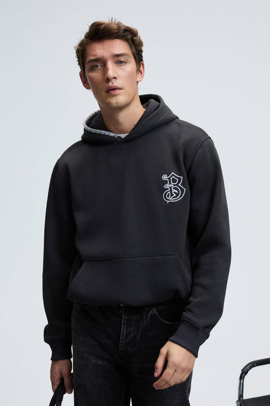 Herren Kapuzen-Sweatshirt Stickerei