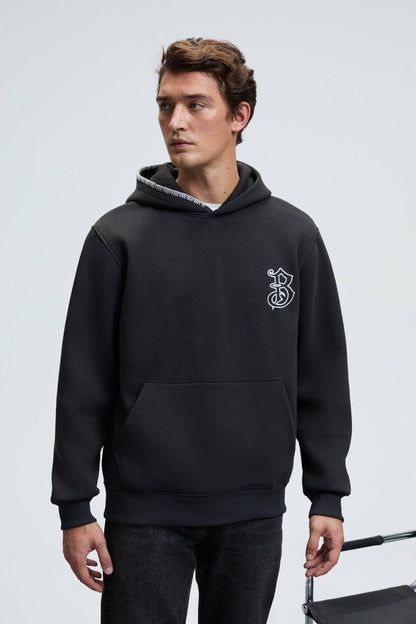 Herren Kapuzen-Sweatshirt Stickerei