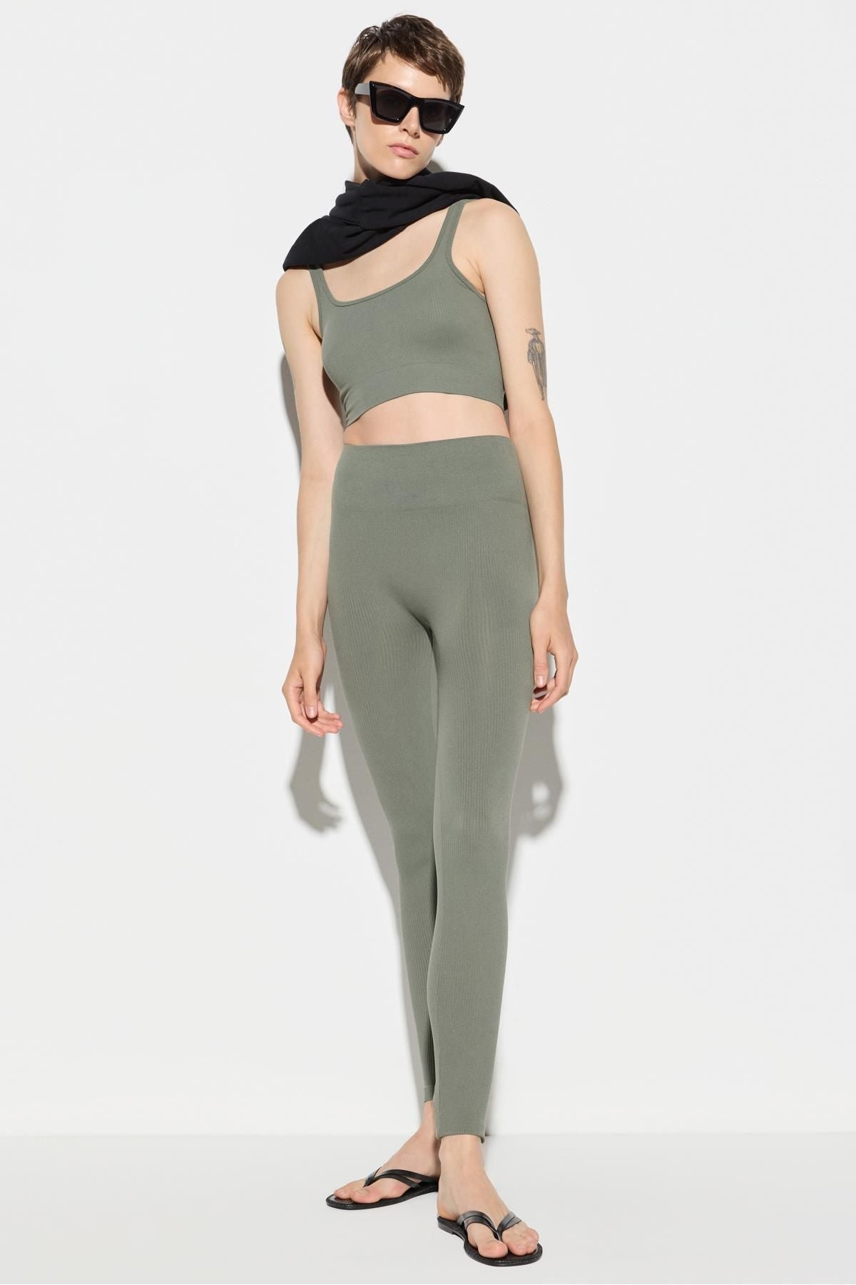Sportleggings mit hohem Bund