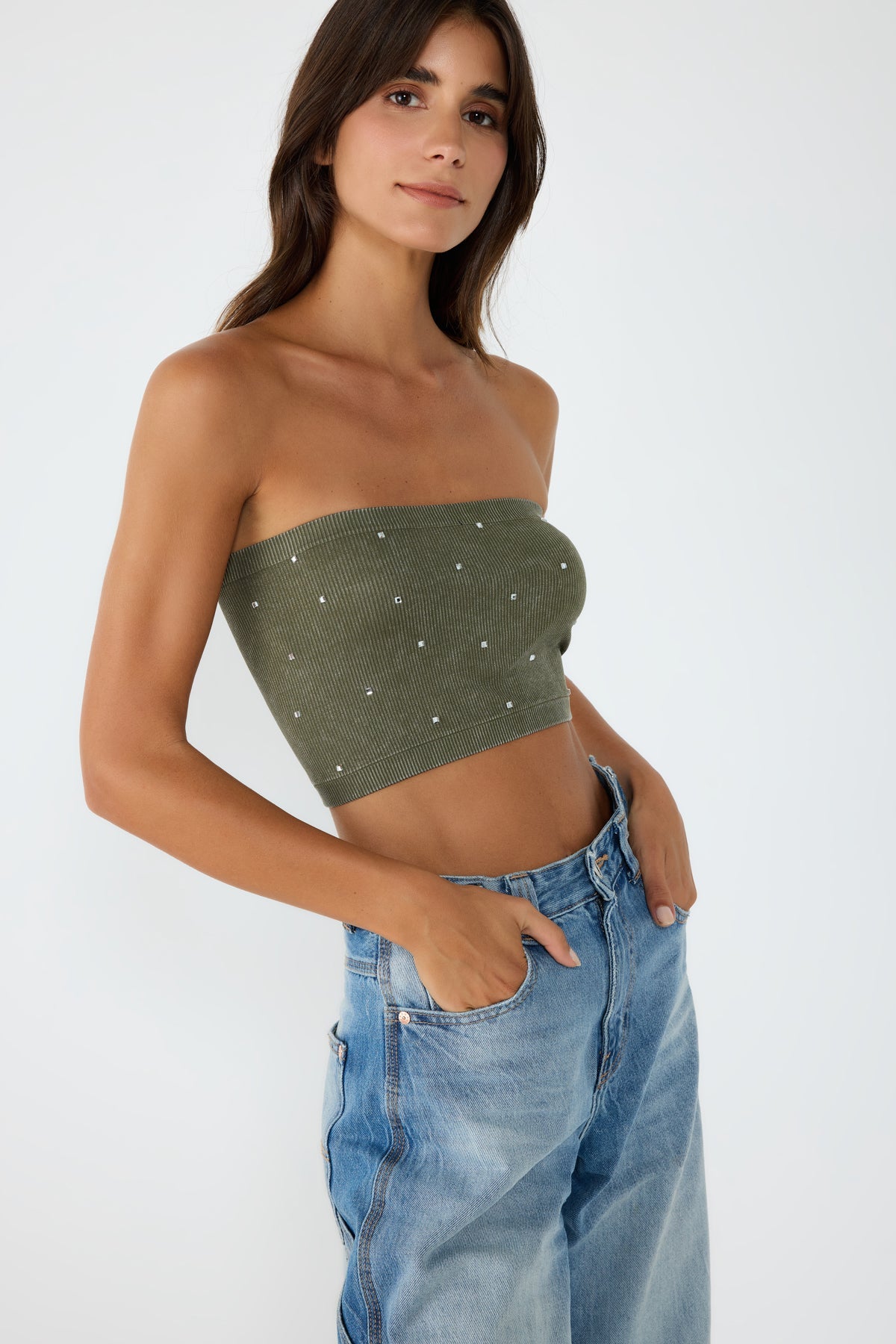 Bustier mit Steindetails