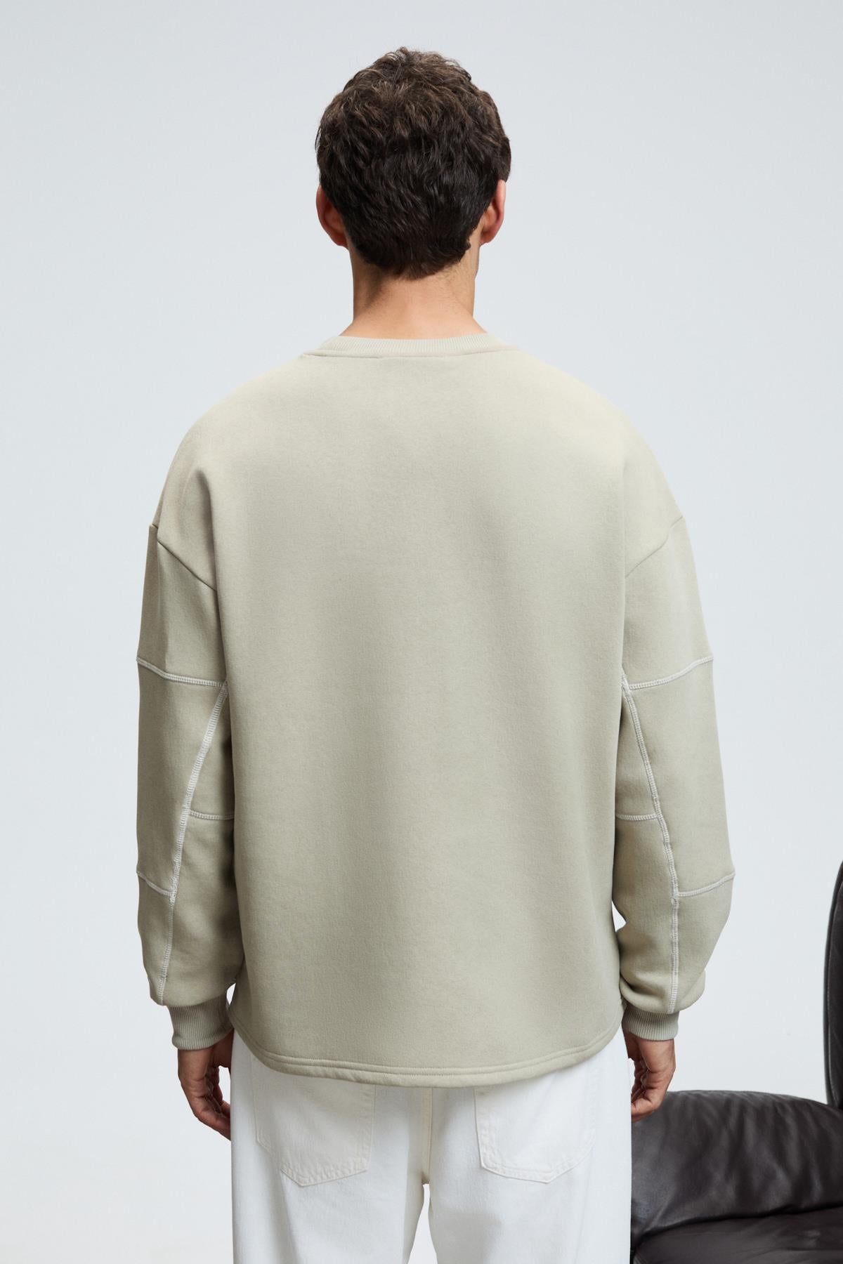 Herren Sweatshirt Rundhals Druck