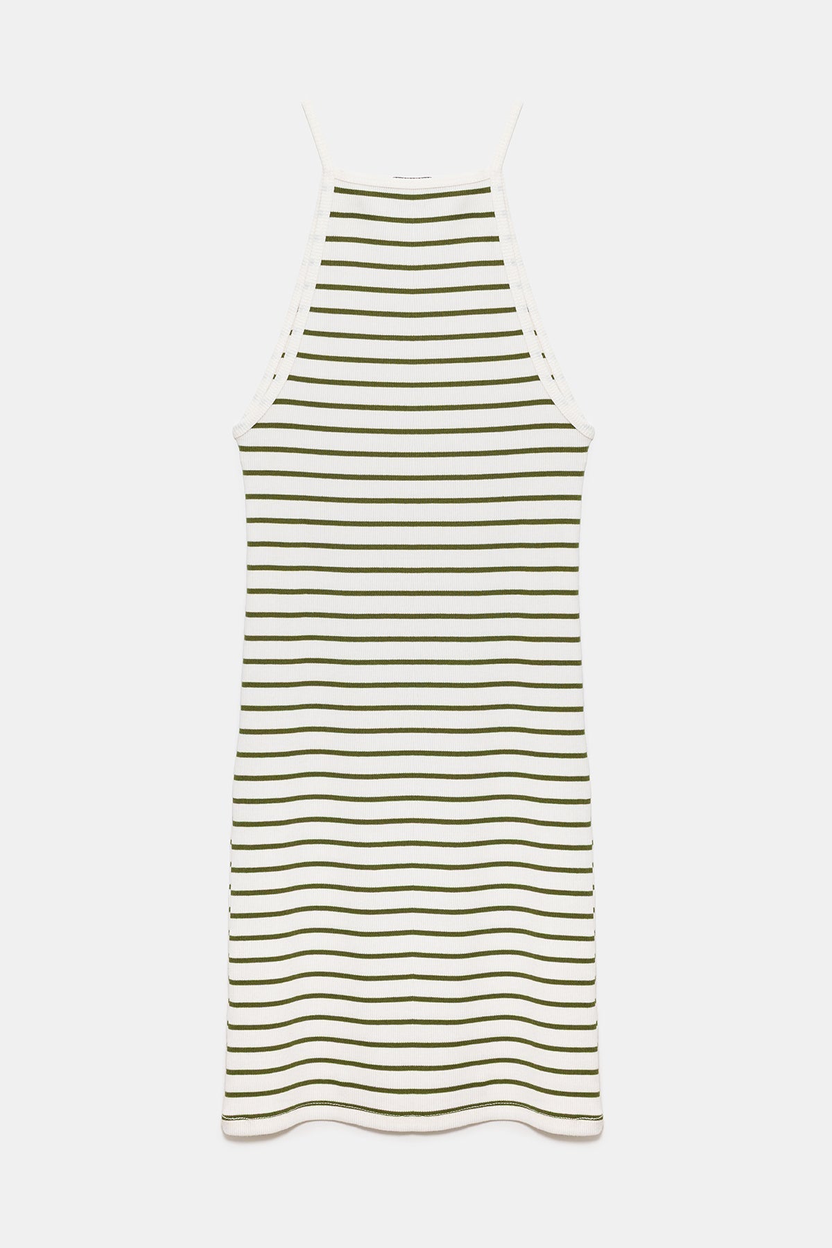 Neckholder-Minikleid mit Streifen