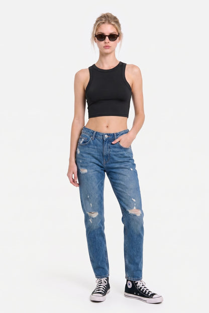 Halter Neck Crop Top aus Velours