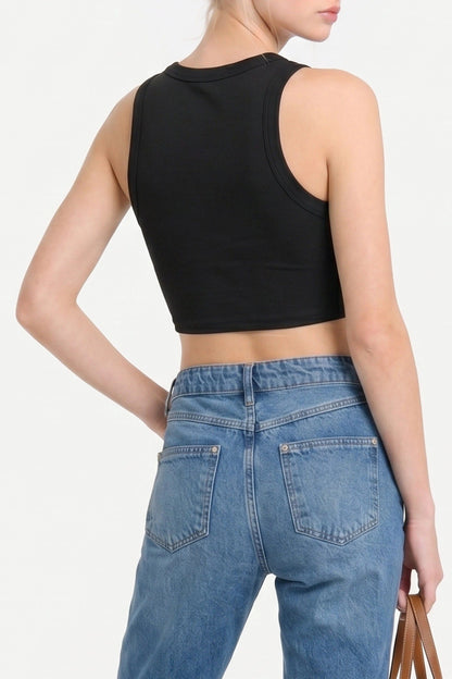 Halter Neck Crop Top aus Velours