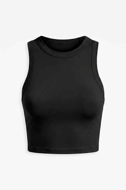 Halter Neck Crop Top aus Velours